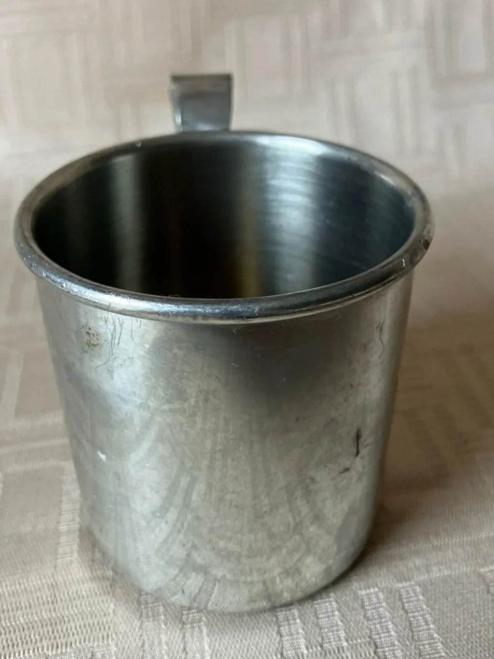 Vtg 1969 Stieff Pewter Baby Cup Mug - ATC Shield Mark - No Monogram